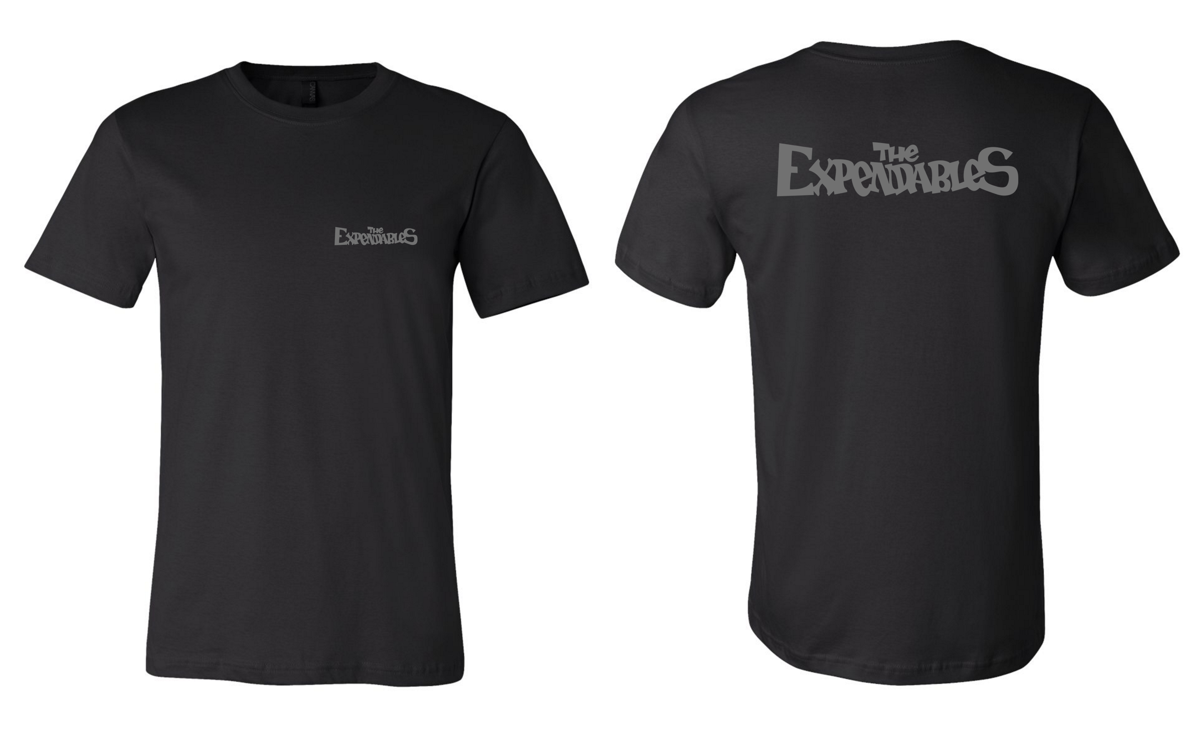 EXPENDABLES LEFT CHEST AND BACK LOGO TEE 2017 GREY