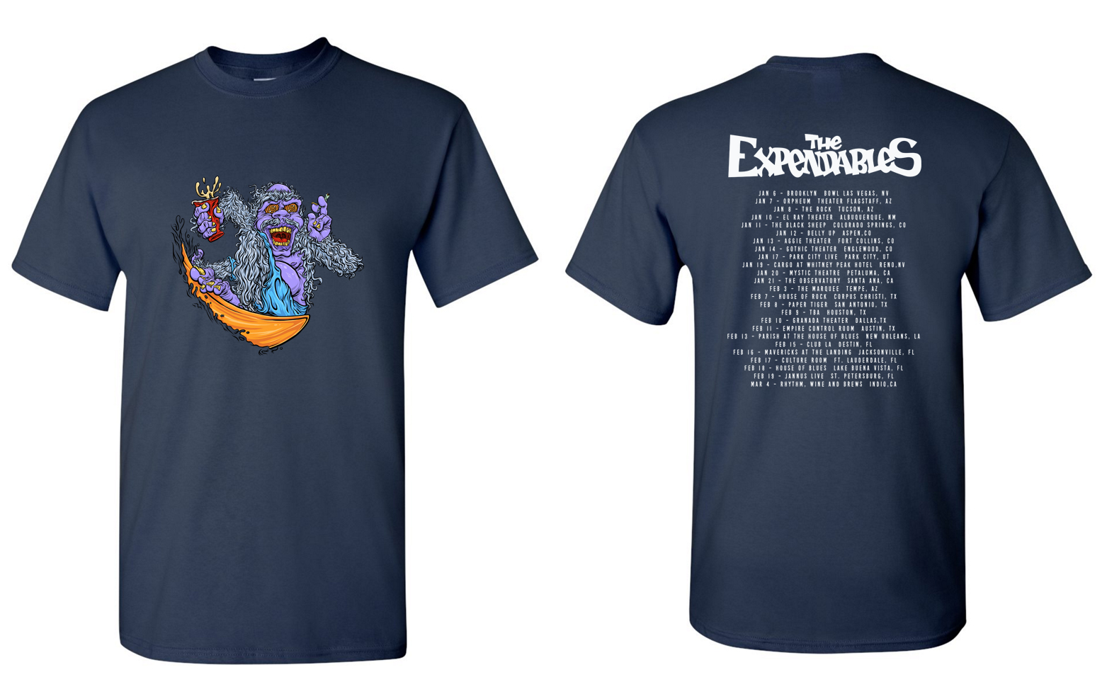 EXPENDABLES YETI GILDAN 500 NAVY