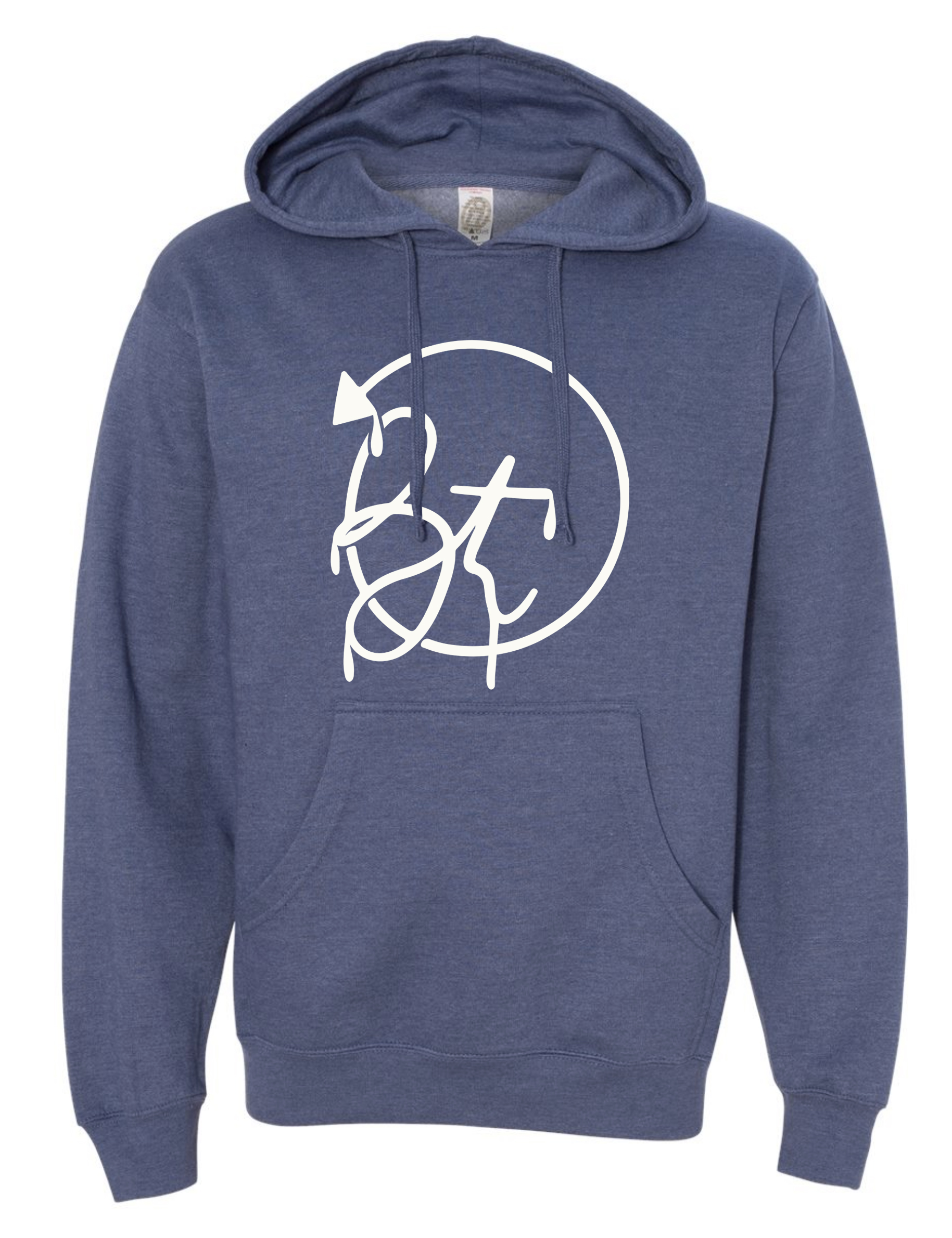 BRENNEN TAYLORE SPRAY LOGO PULLOVER HEATHER BLUE