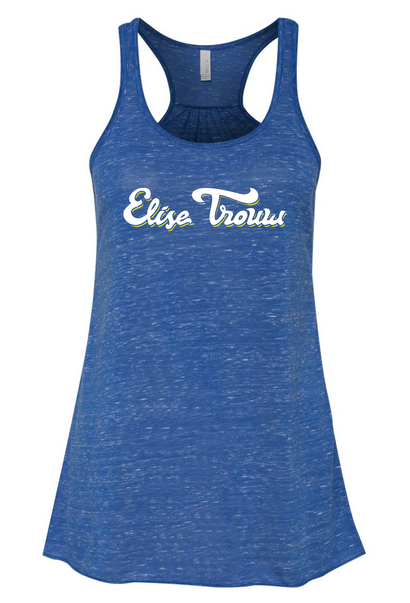 ELISE CURSIVE HEATHER ROYAL FLOWY TANK - Merchwide Inc | Merchwide Inc